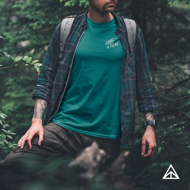 Tree Tents T-shirt - Hang in There with backprint