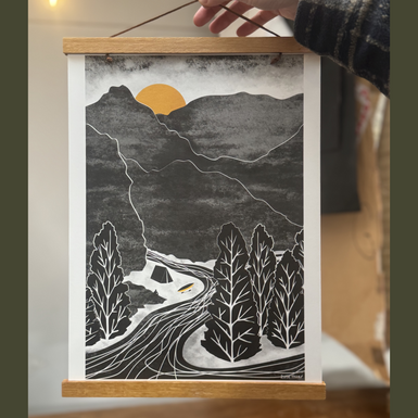 Illustrated Art Print - River Adventure